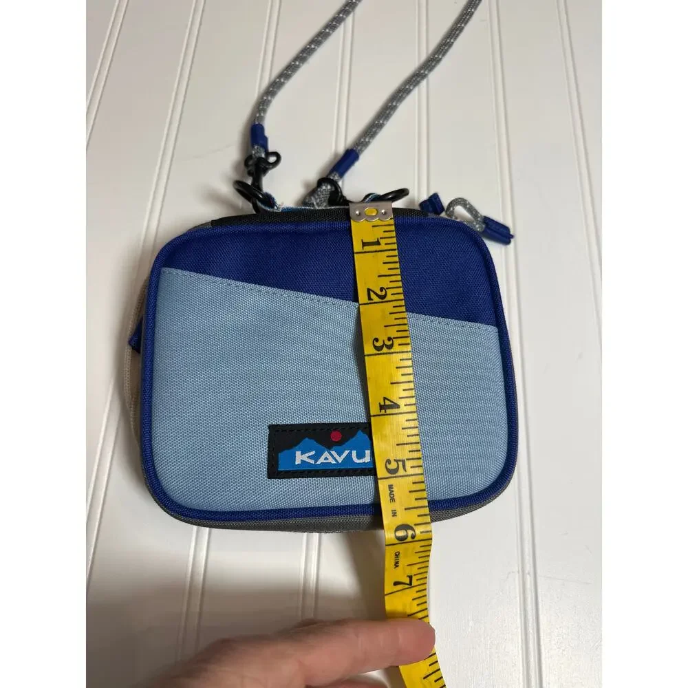 Kavu Safety Cove Case Water Resistant Crossbody Blue Gray